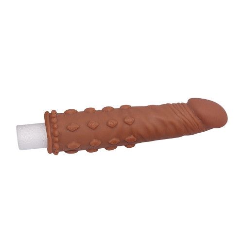 Насадка на член - Pleasure X-Tender Penis Sleeve Add 2" Brown Sex Aura | Зображення 1