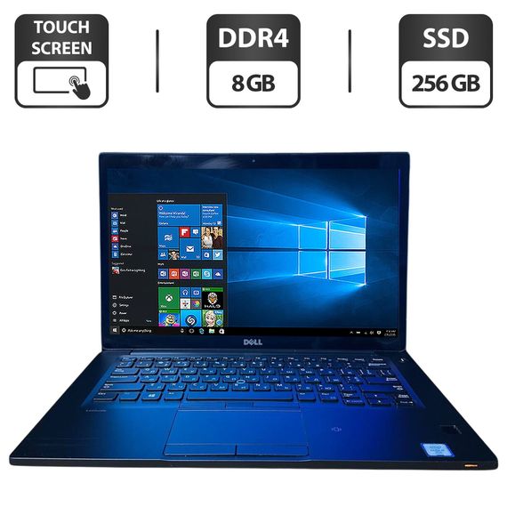 Ноутбук Dell Latitude 7480 / 14" (1920x1080) IPS Touch / Intel Core i7-6600U (2 (4) ядра по 2.6 - 3.4 GHz) / 8 GB DDR4 / 256 GB SSD / Intel HD Graphics 520 / WebCam б/у