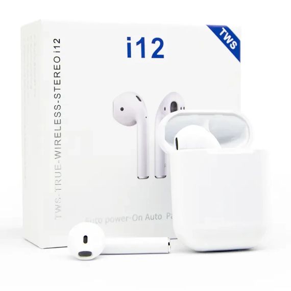 Беспроводные сенсорные наушники i12 TWS