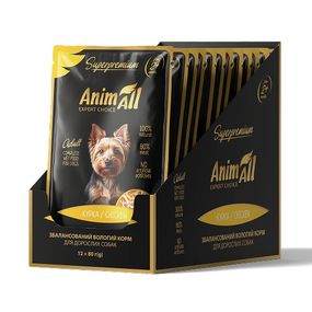 Вологий корм для собак з куркою AnimAll Dog Chicken, 80 гр