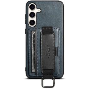 Шкіряний чохол Wallet case and straps для Samsung Galaxy S24 Синій / Blue