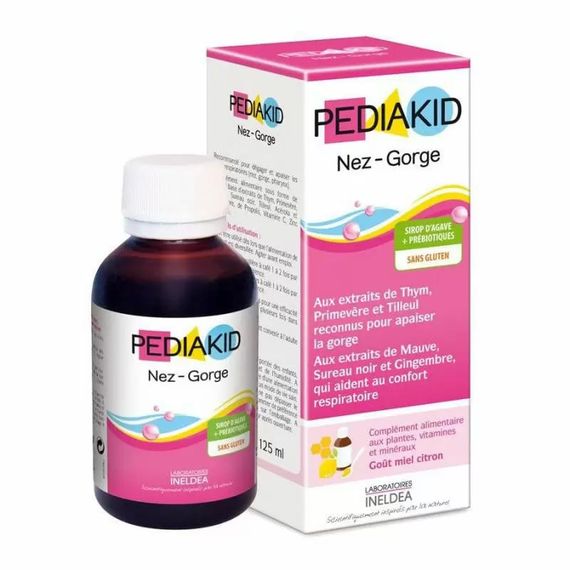 Протизастудний засіб для дітей Pediakid Nez - Gorge 125 ml Honey and Lemon
