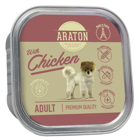 Вологий корм для дорослих собак з куркою ARATON Adult with chicken 150 г