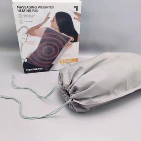 Зігрівальна електрична масажна підстилка – грілка MASSAGING WEIGHTED HEATING PAD від болю в спині