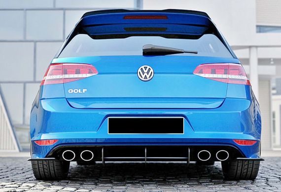 Задній дифузор DPT V-4 (для R / R-Line, 2012-2019, чорний матовий) для Volkswagen Golf 7/E-Golf рр | Зображення 2