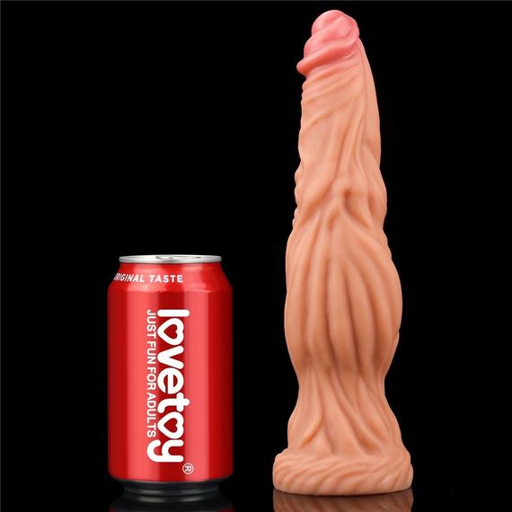 Фалоiмiтатор значного розмiру 9.5'' Dual layered Platinum Silicone Cock – Flesh Sex Aura | Зображення 3