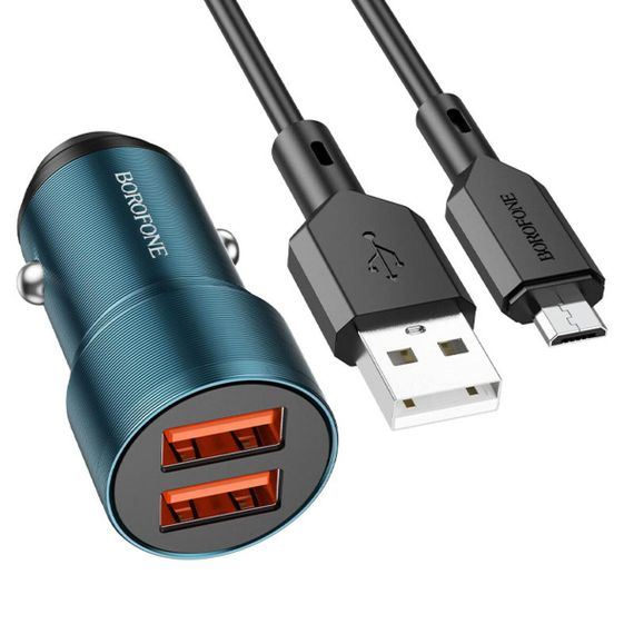 Автомобільний зарядний пристрій BOROFONE BZ19 (Micro USB) | Зображення 1