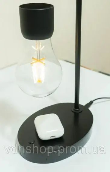 Антигравитационный светильник-ночник Yarko левитирующая декоративная лампа в стиле Лофт c беспроводной зарядкой | Зображення 1