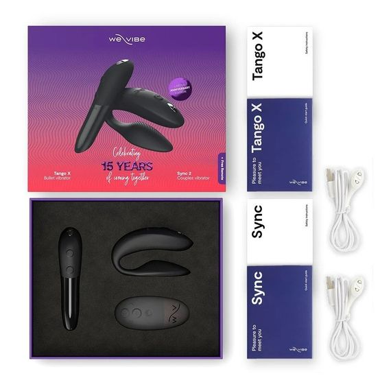 Набір секс-іграшок вібратор для пар Sync 2 та віброкуля Tango X We-Vibe Limited Anniversary Edition Sex Aura | Зображення 9