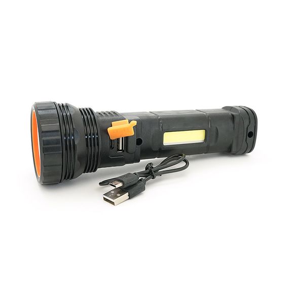 Ліхтарик ручний WST-01, 3W. OSL+COB. 3+1 режим, вбудований акумулятор, IP40 . 210х88х45. Box | Зображення 3
