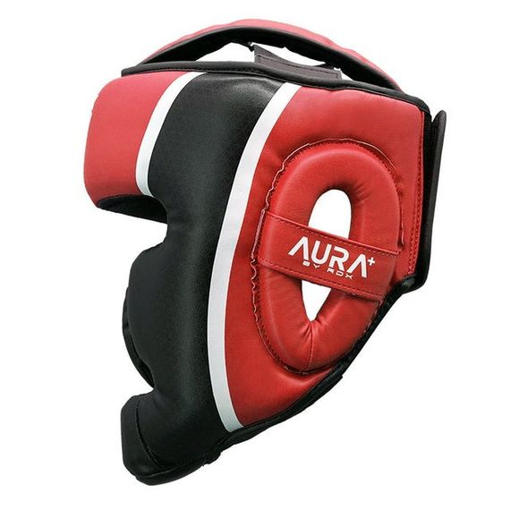 Шолом боксерський  RDX AURA PLUS T-17 Red/Black L (капа у комплекті) | Зображення 3