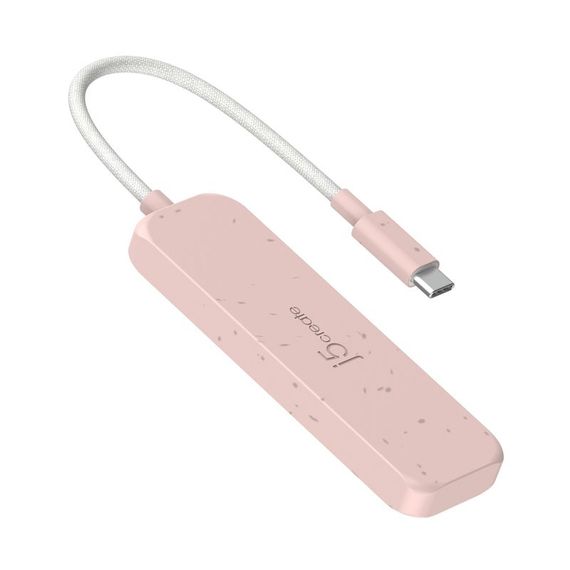 Хаб J5create JCH341ER-N USB-C на 4 USB-A, Червоний | Зображення 2