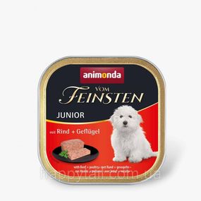 Влажный корм для щенков Animonda Vom Feinsten Junior с говядиной и птицей 150 г