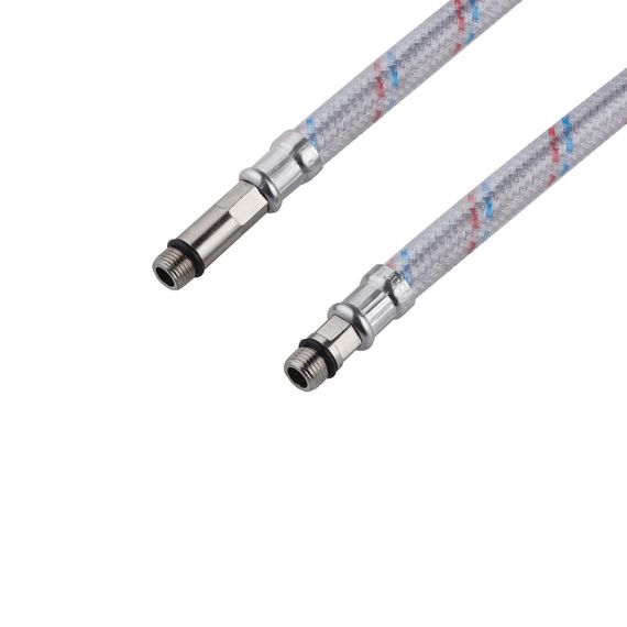 Гнучка підводка для підключення змішувача Kroner KRM 1/2"хМ10 ВЗ 40 см в нейлоновому обплетенні покритому ПВХ | Зображення 2