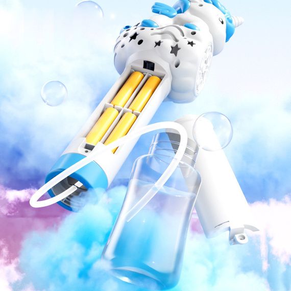 Пистолет с мыльными пузырями H055 Little Unicorn + bottle 50ml Light Blue | Зображення 2