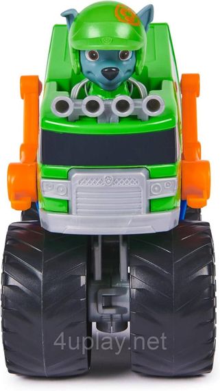 Paw Patrol Rescue Wheels Рятувальний сміттєвоз з водієм Роккі серії Мега колеса Щенячий патруль Оригінал | Зображення 5