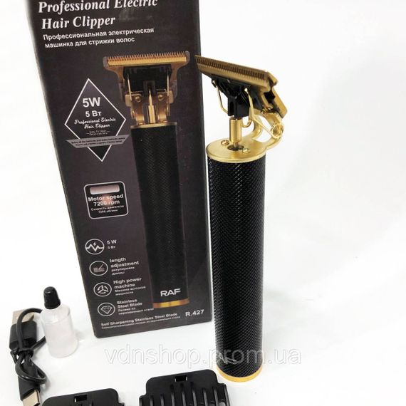 Машинка для стрижки хороша RAF, Перезаряджається набір для стрижки волосся, Хороший бездротовий тример RI-69 | Зображення 6