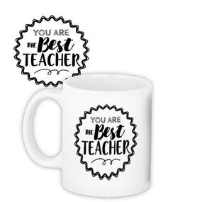 Кружка с принтом Best teacher 330 мл (KR_SS003)