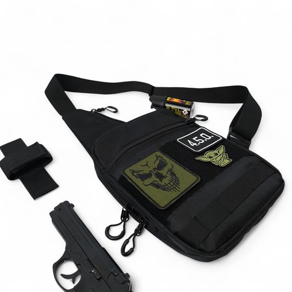 Тактична сумка на плече з кобурою, система MOLLE, патч-панель, Cordura | Зображення 8