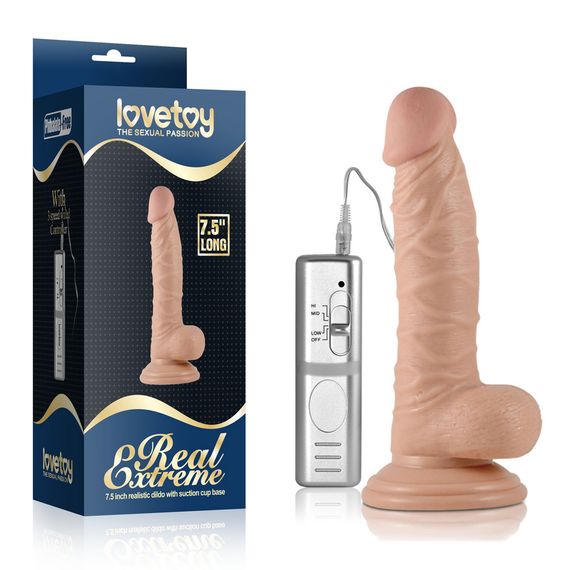 Вибратор - Real Extreme Vibrating Dildo 7.5" Sex Aura