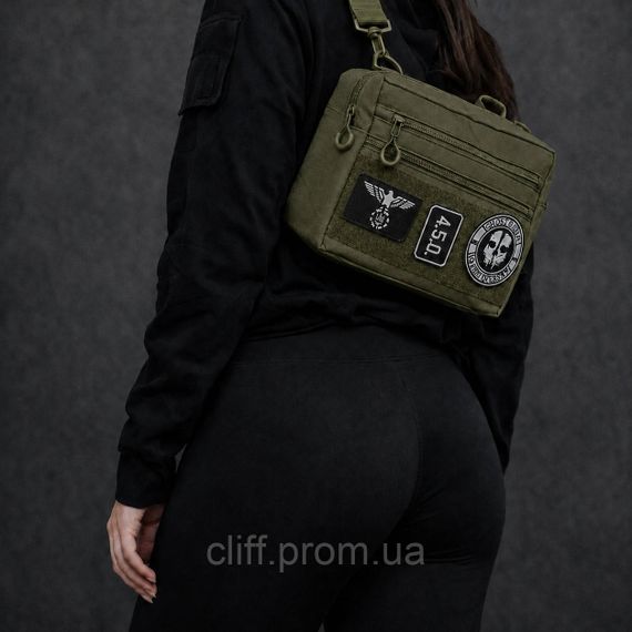 Чоловіча тактична сумка EDC Cordura 600D, сумка для патчів 25×20×5,5 см хакі | Зображення 7