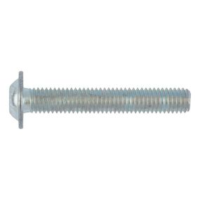 Гвинт з плоскою напівкруглою головкою, буртиком і внутрішнім шестигранником