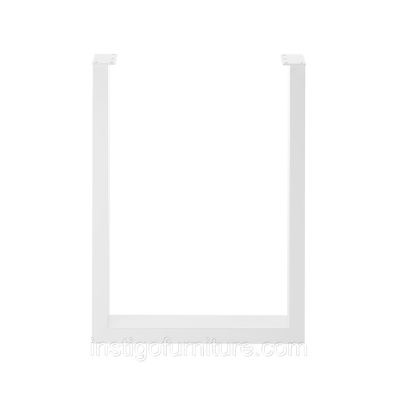 Опора ножка для стола из металла 550×100mm, H=730mm (профильная труба: 80x40mm) Белый | Зображення 6