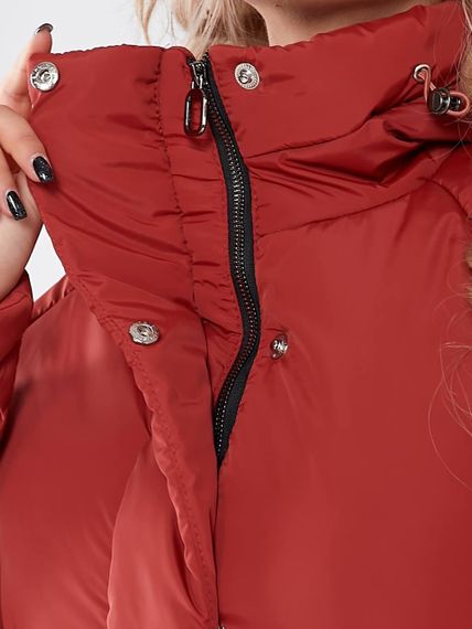 Жіноча зимова куртка з капюшоном, арт. 509, терракот | Зображення 5