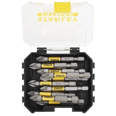 Набор бит Stanley FatMax, Pozidriv, Pz2, L= 50 мм, 10 шт, кейс (STA88572) | Зображення 1