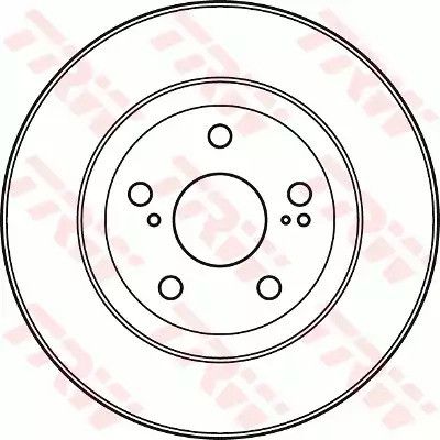 Гальмівний диск TOYOTA RAV4 III, Lexus ES, TRW (DF4828S) | Зображення 1