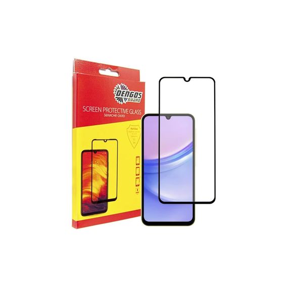 Чохол до мобільного телефона Dengos Kit for Samsung Galaxy A15 case + glass (Black) (DG-KM-69) | Зображення 3