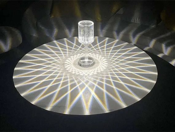 Декоративный LED светильник Crystal light, с пультом ДУ / Настольная аккумуляторная лампа | Зображення 5