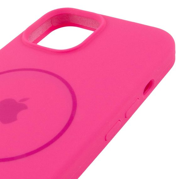 Чохол Silicone Case Full Protective (AA) with MagSafe для Apple iPhone 12 Pro / 12 (6.1") Рожевий / Barbie pink | Зображення 3