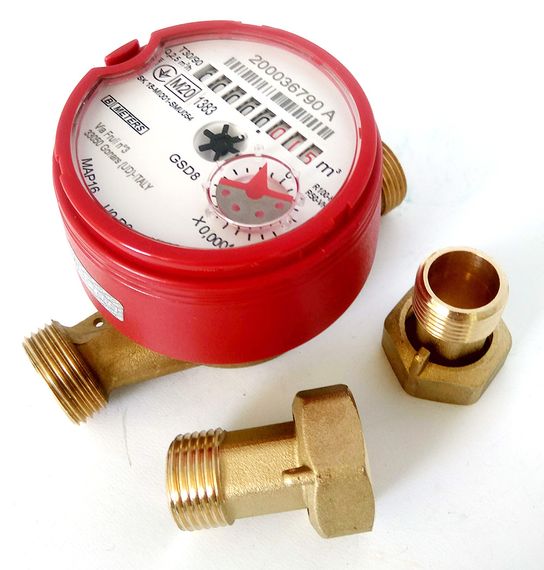 Лічильник гарячої води B METERS Ø1/2" 110мм  Italy 1/40 | Зображення 1