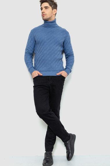 Гольф чоловічий, колір джинс, 161R696 | Зображення 1