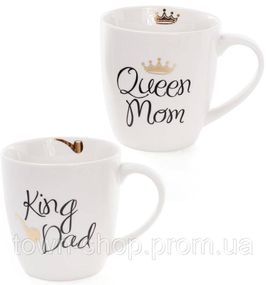 Кружка фарфоровая "Моя королевская семья" 520мл ("King Dad" & "Queen Mom") BD-577-524