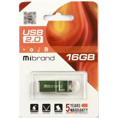 USB флеш накопитель Mibrand 16GB Сhameleon Light Green USB 2.0 (MI2.0/CH16U6LG) (MI2.0/CH16U6LG) | Зображення 1