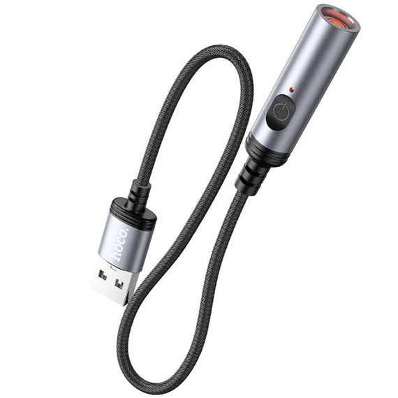 Портативний прикурювач запальничка Hoco UA30 USB Black | Зображення 1