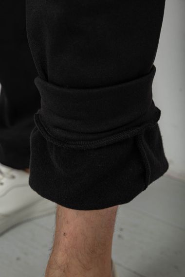 Спортивные штаны мужские на флисе, цвет черный, 238R124-1 | Зображення 5