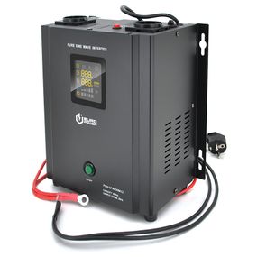 ДБЖ з правильною синусоїдою Europower PSW-EP800WM12 (480 Вт) 5/10А  настінний, під зовнішню АКБ 12В , Q2  (355*325*215) 5,75 кг