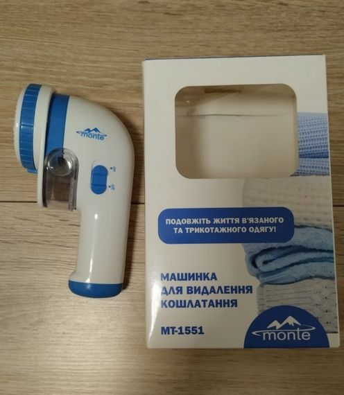 Машинка для видалення катишків Monte MT-1551 акумуляторний тример для тканини та одягу | Зображення 1