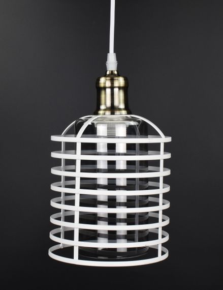 Люстра підвісна LOFT на 1 лампочку 27063 Білий 30-80х16х16 см. | Зображення 1