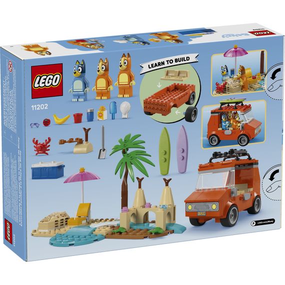 Конструктор LEGO Bluey Пляж і сімейна поїздка на автомобілі Блуї (11202) | Зображення 7