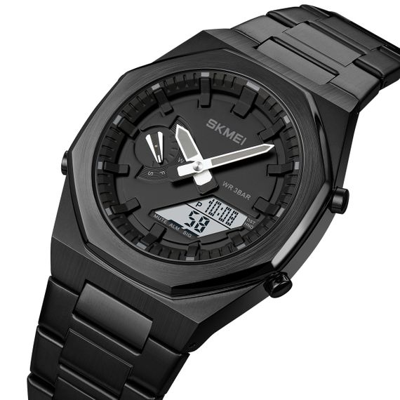 Годинник S2kmei 1816BKBKWT Black-Black-White | Зображення 1