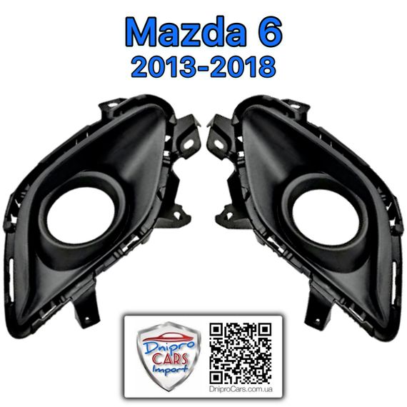 Mazda 6 2013-2018 решётка бампера, лючок под туманку левый, GHR450C21A