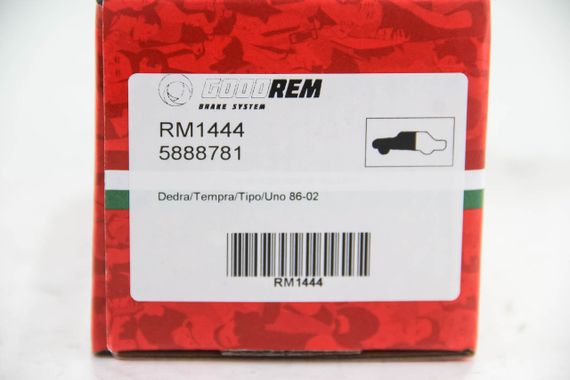 Колодки передні гальмівні Dedra/Tempra/Tipo/Uno 86-02, GOODREM (RM1444) | Зображення 2