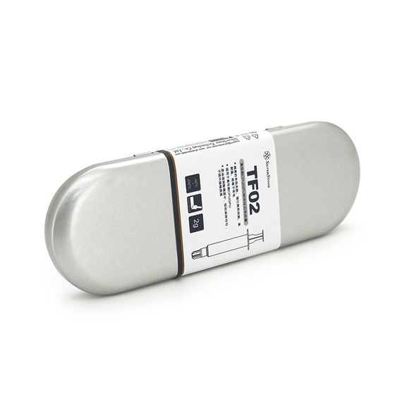 Паста термопровідна Silver Stone TF02 2g, шприц, Silver, 14.4W/mk, + лопатка, Box