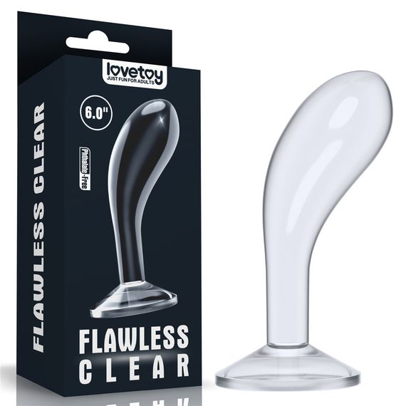 Анальна пробка - Flawless Clear Prostate Plug 6" Clear Sex Aura
