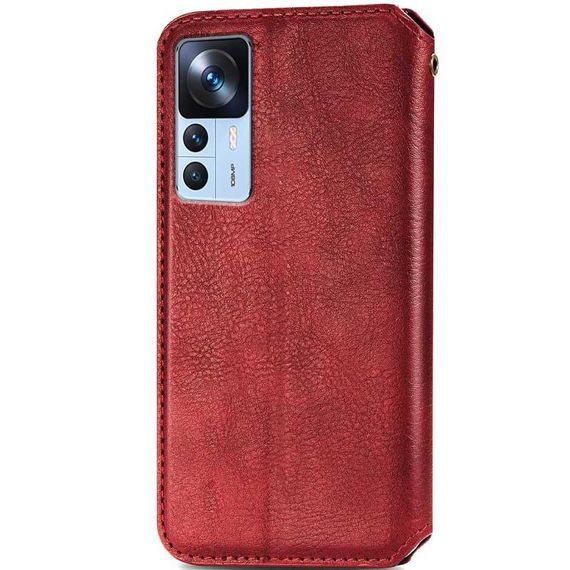 Шкіряний чохол-книжка GETMAN Cubic (PU) для Xiaomi 12T / 12T Pro Червоний | Зображення 1
