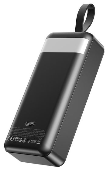 Батарея універсальна XO 30000mAh, PD/20W, QC/22.5W, with light, black (PR240_Black) | Зображення 1